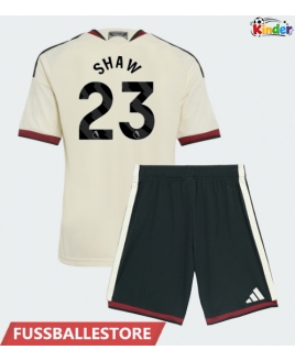 Günstige Manchester United Luke Shaw #23 3rd trikot Kinder 2026-27 Kurzarm (+ Kurze Hosen)